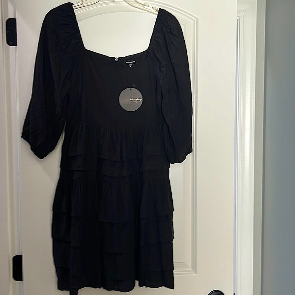 NWT Mittoshop Black Tiered Dress Size Medium